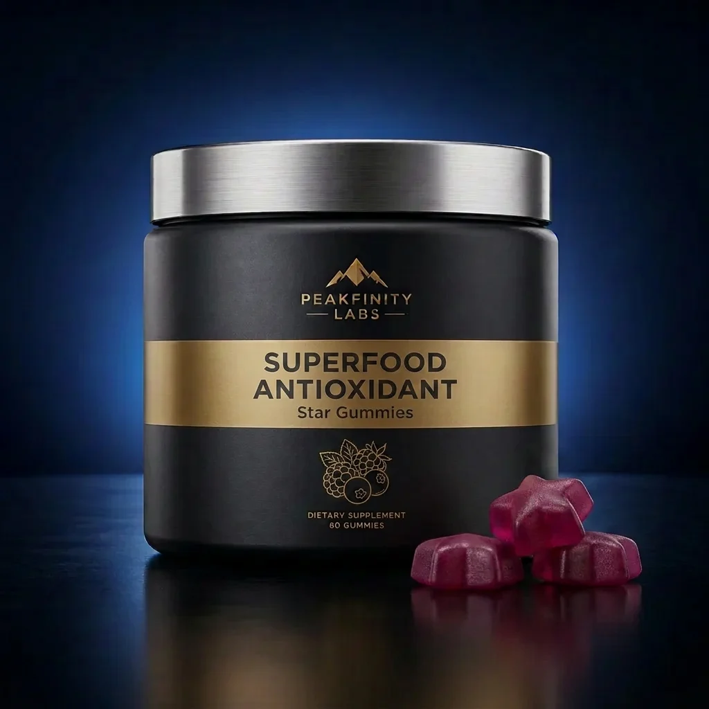 Antioxidant Superfood Star Gummies with Multi-Fruit Blend