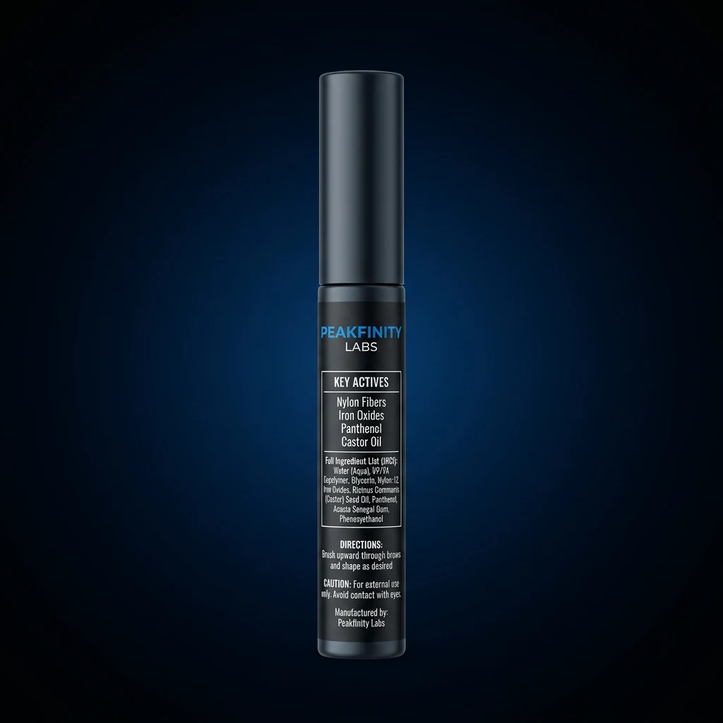 Tinted Brow Shaping Gel — representative back label artwork (Supplement Facts panel)