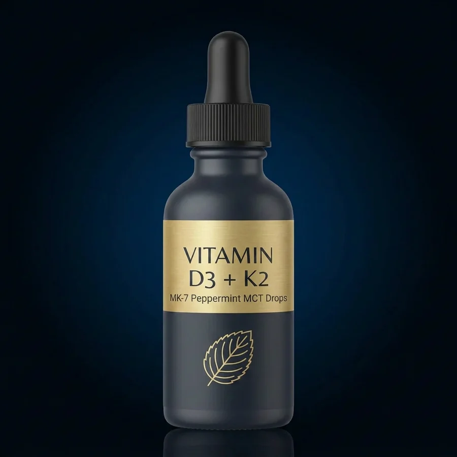 Liposomal Vitamin D3 + K2 (MK-7) Drops in Peppermint MCT Oil