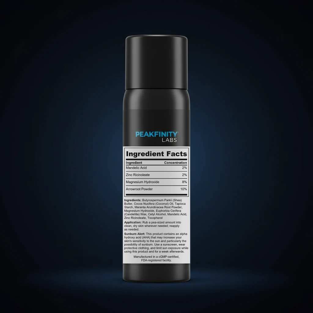 Whole-Body Deodorant Cream - Fragrance-Free back label and ingredient panel