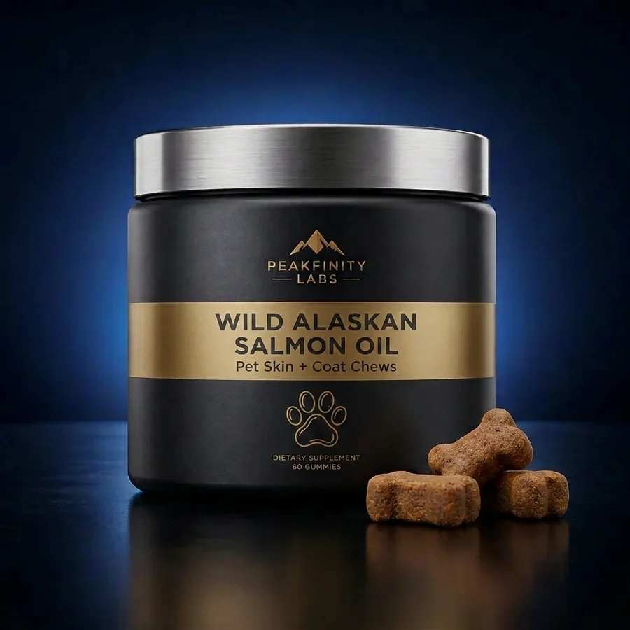 Wild Alaskan Salmon Oil Skin & Coat Chews for Dogs