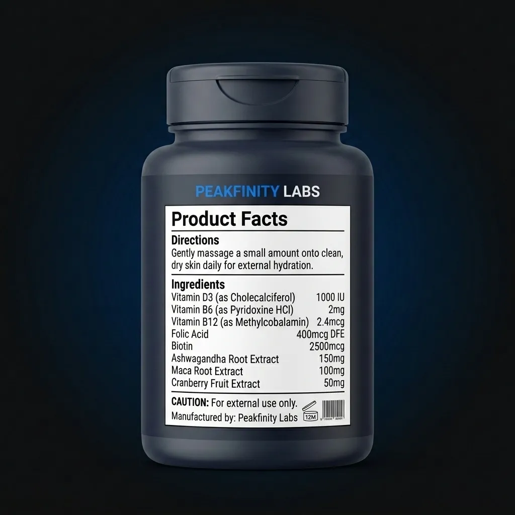 Women's Fitness & Multivitamin Gummies — representative back label artwork (Supplement Facts panel)