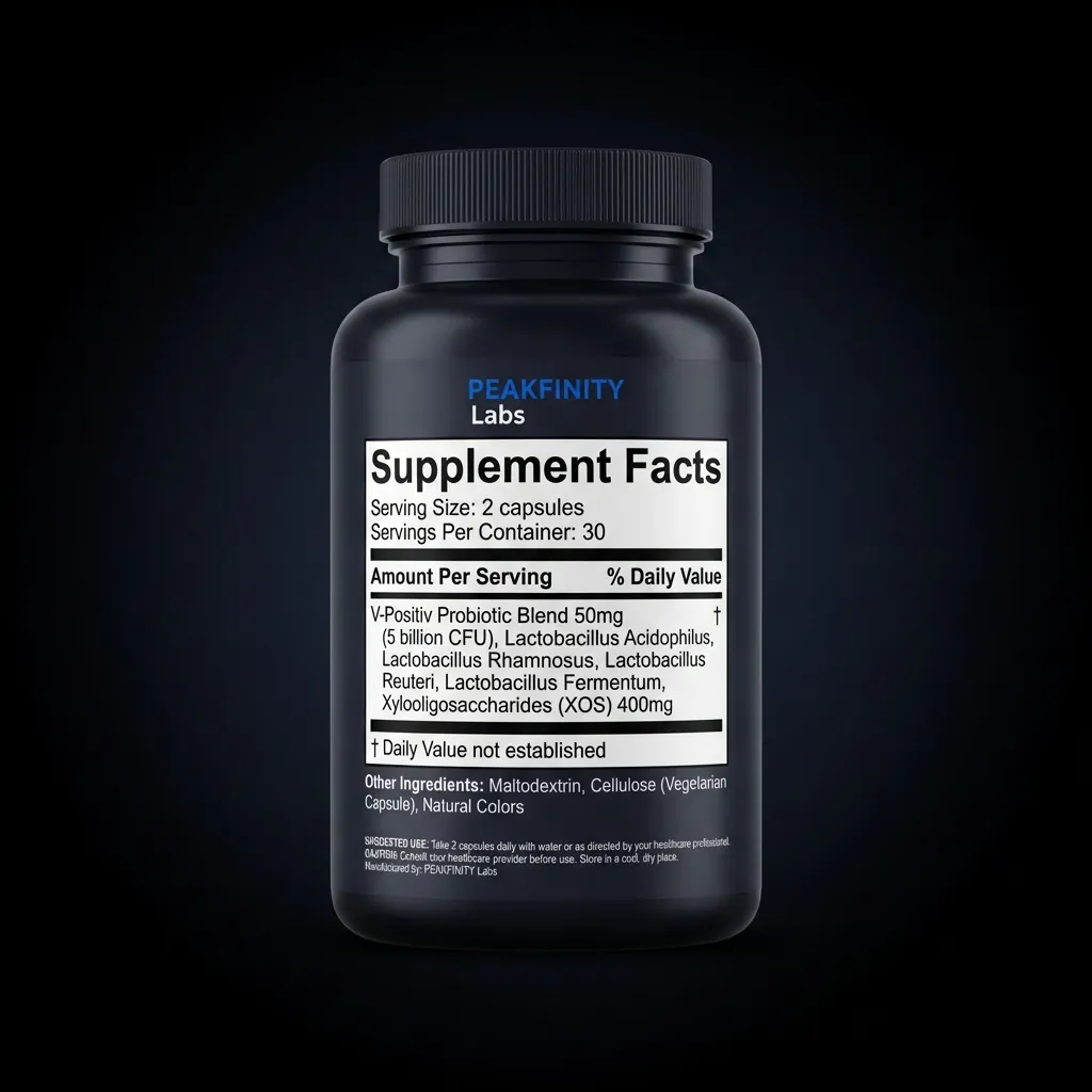 Women's Probiotic Balance Capsules — back label / supplement facts