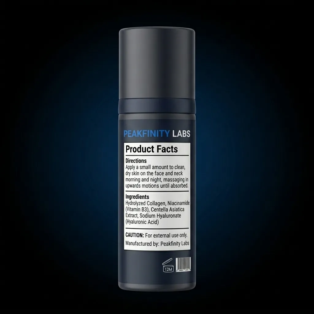 Youthful Skin Hydrating Cream — representative back label artwork (Supplement Facts panel)